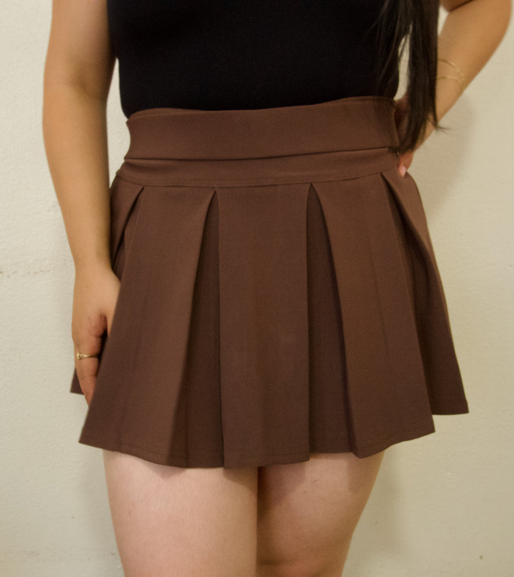Nikki Brown Tennis Skirt