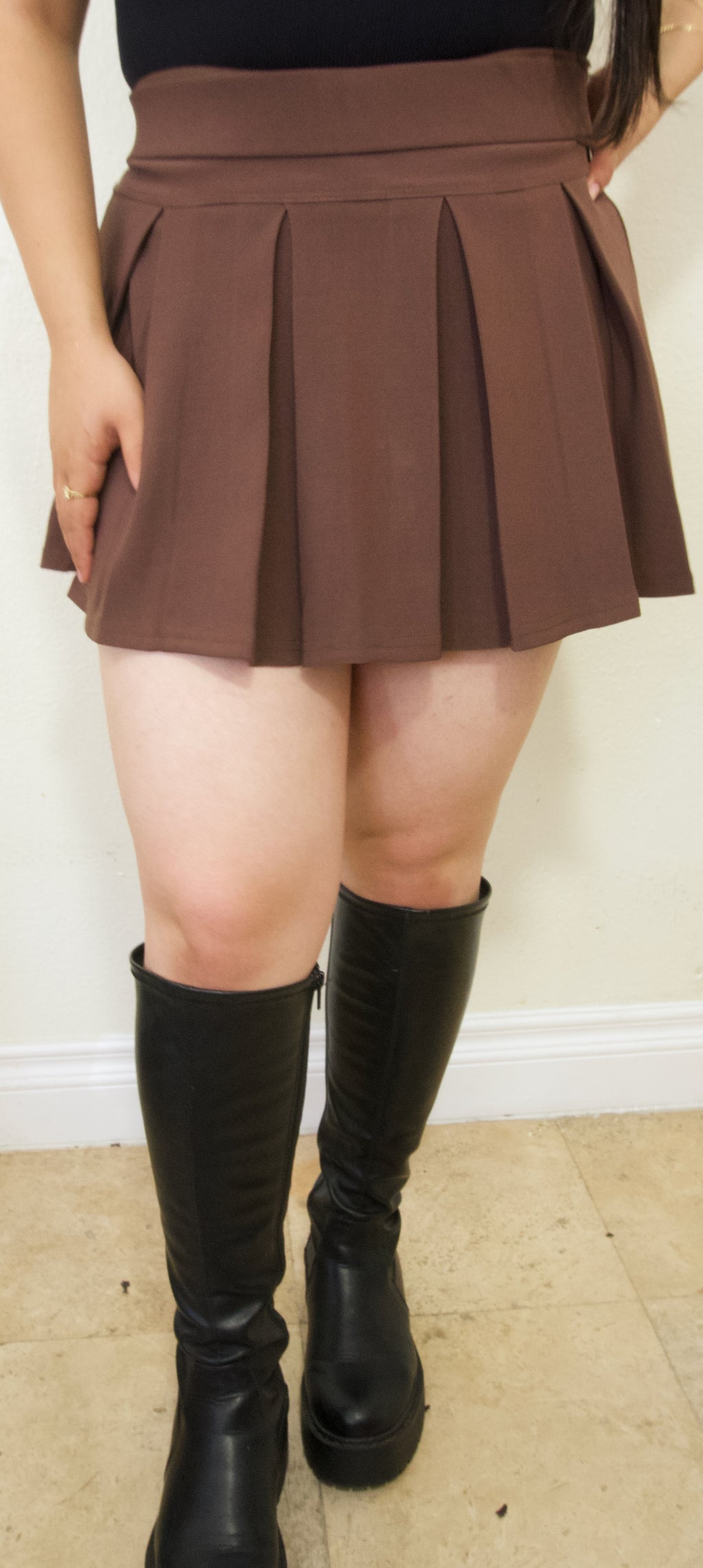 Nikki Brown Tennis Skirt