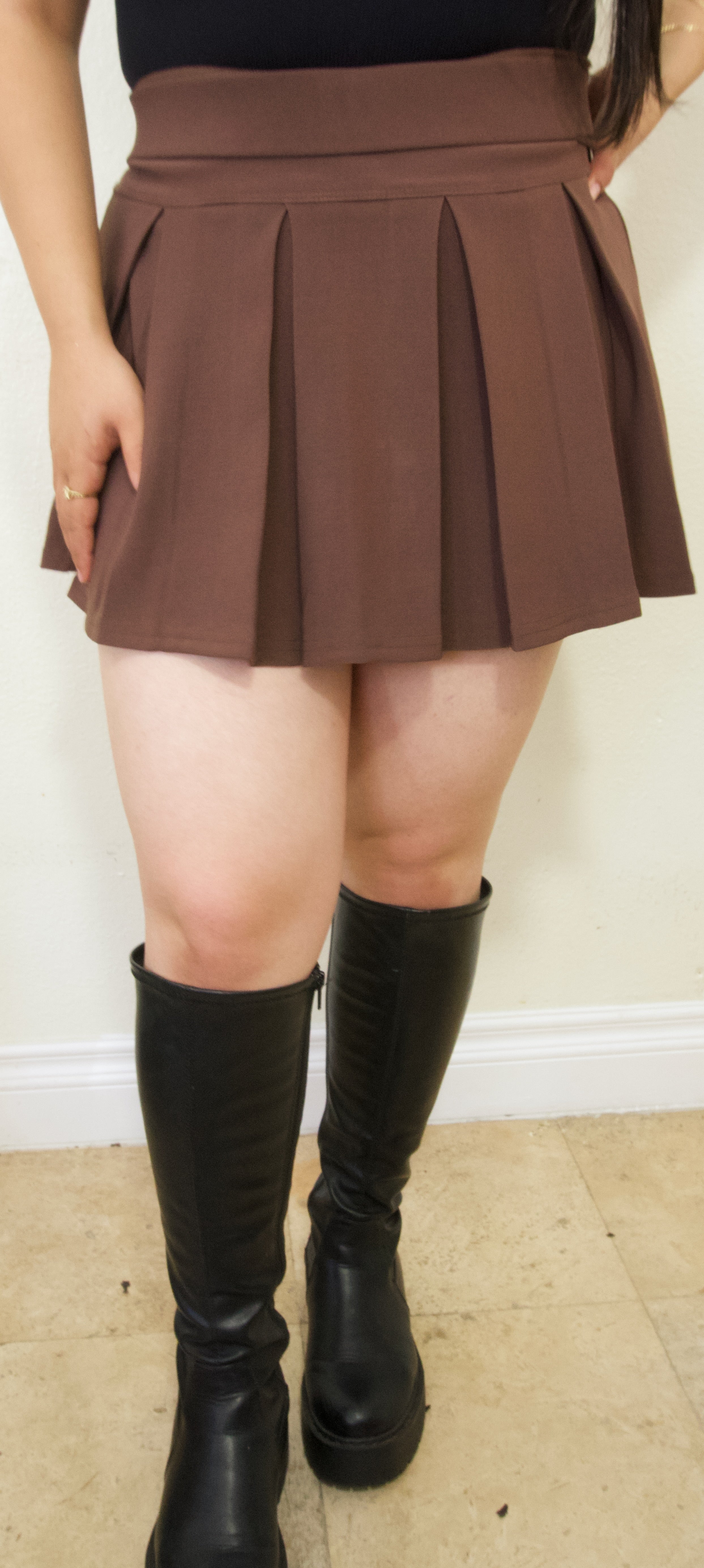Nikki Brown Tennis Skirt