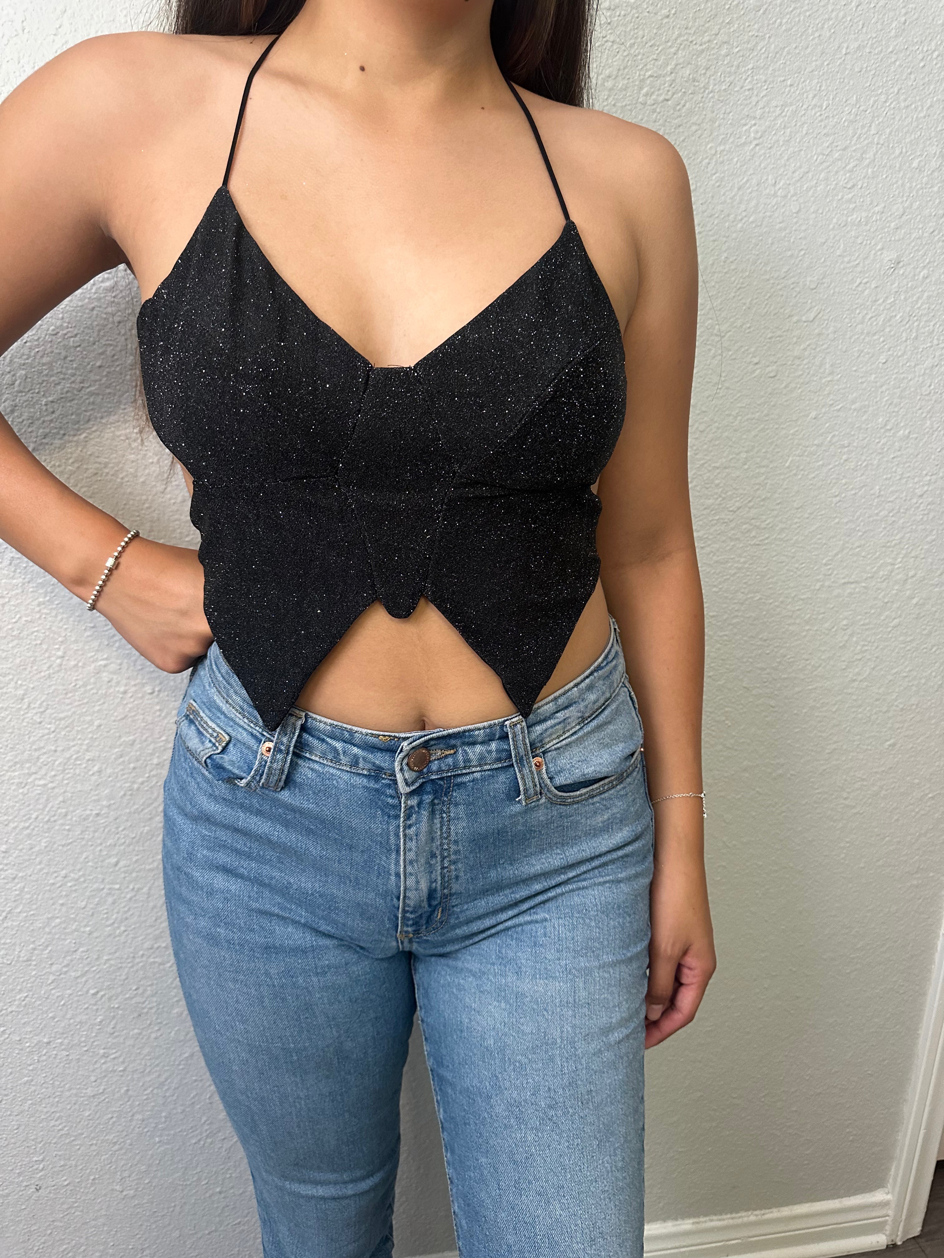 Mia Butterfly Top (Black)