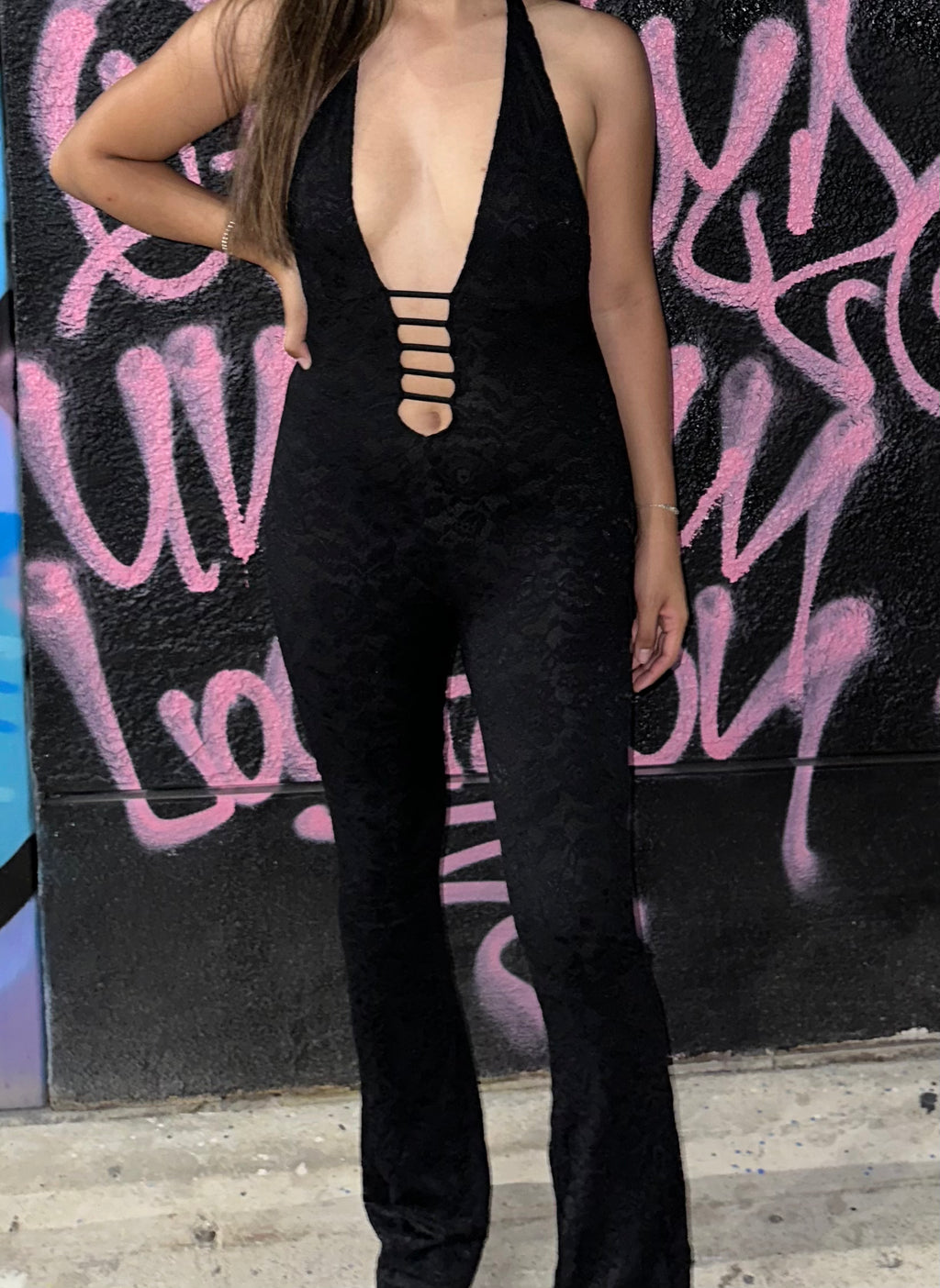 Babe Black Romper