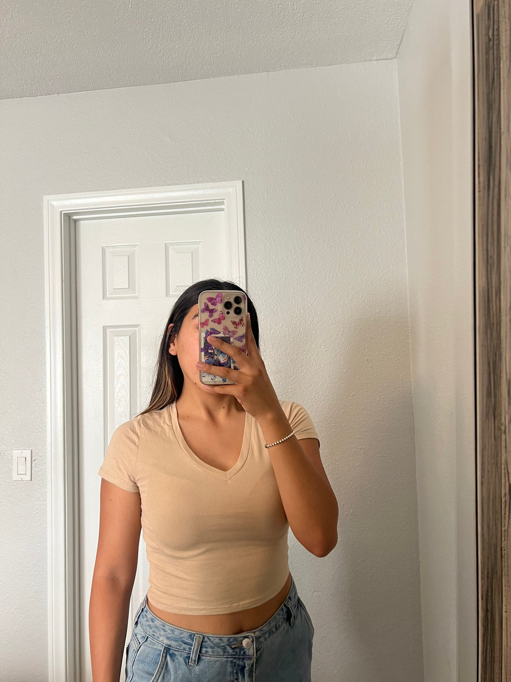 Sammy Basic V Top (Nude)