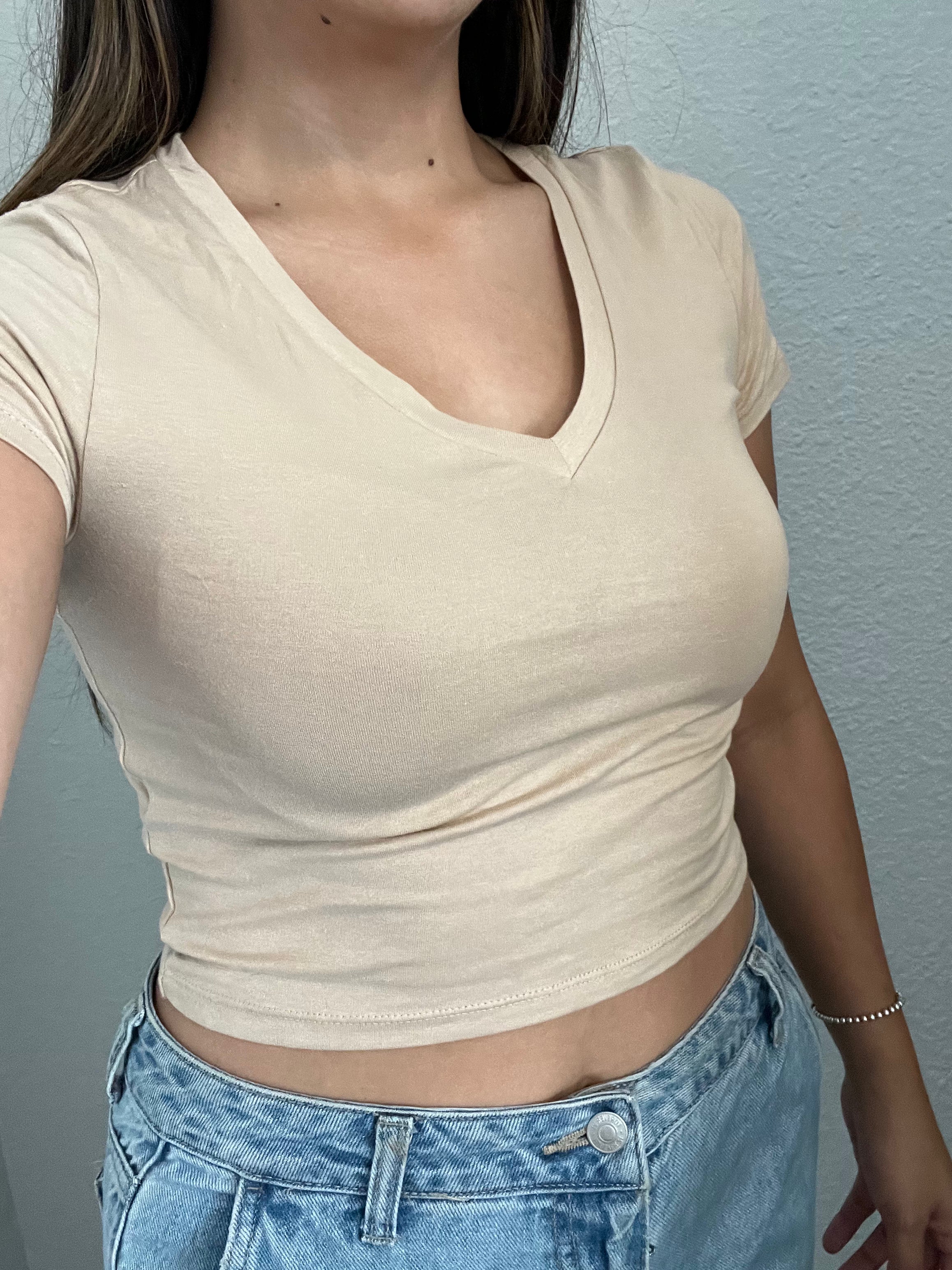 Sammy Basic V Top (Nude)