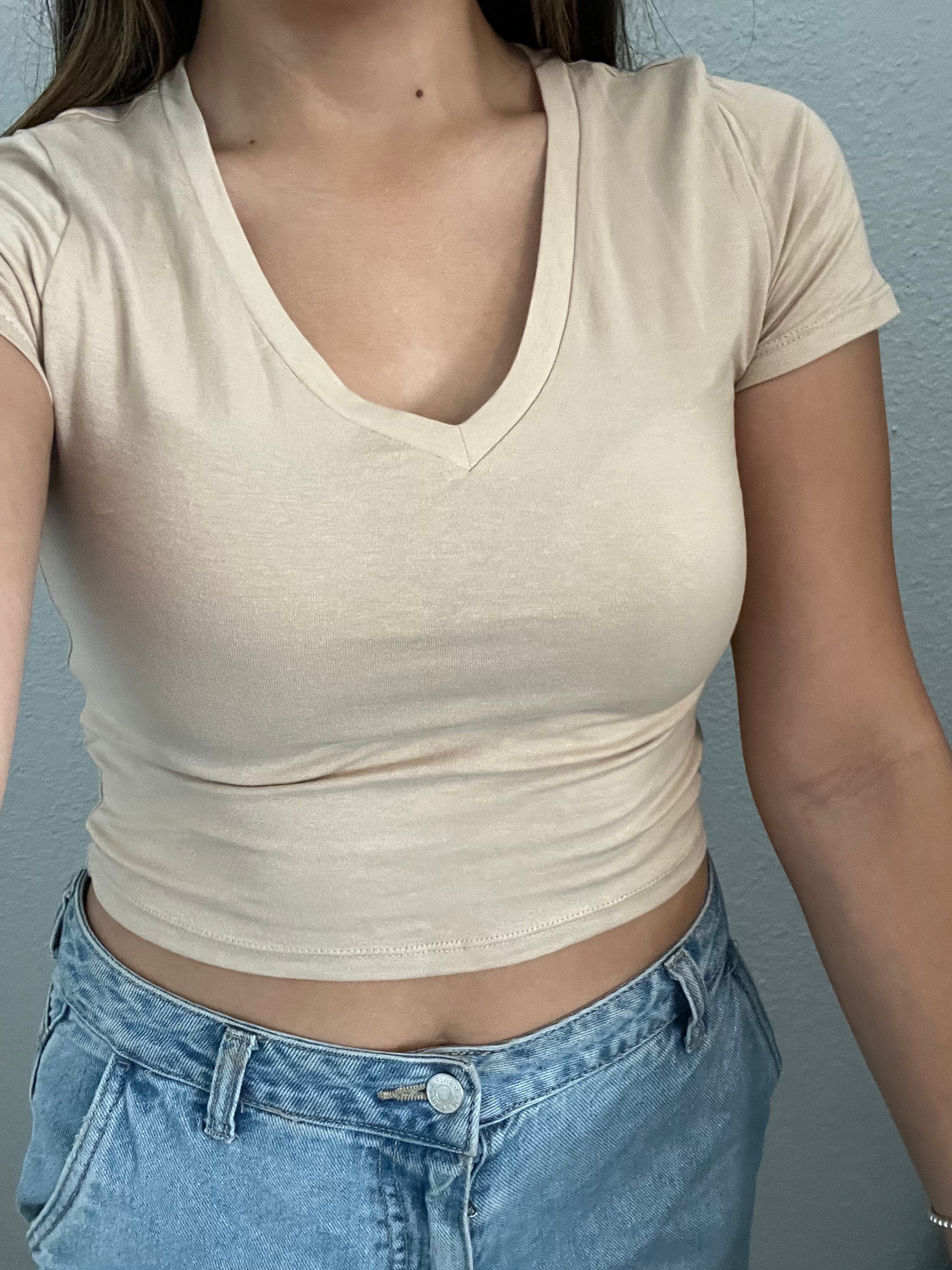Sammy Basic V Top (Nude)