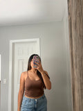Patty Basic Tank Top (Brown)