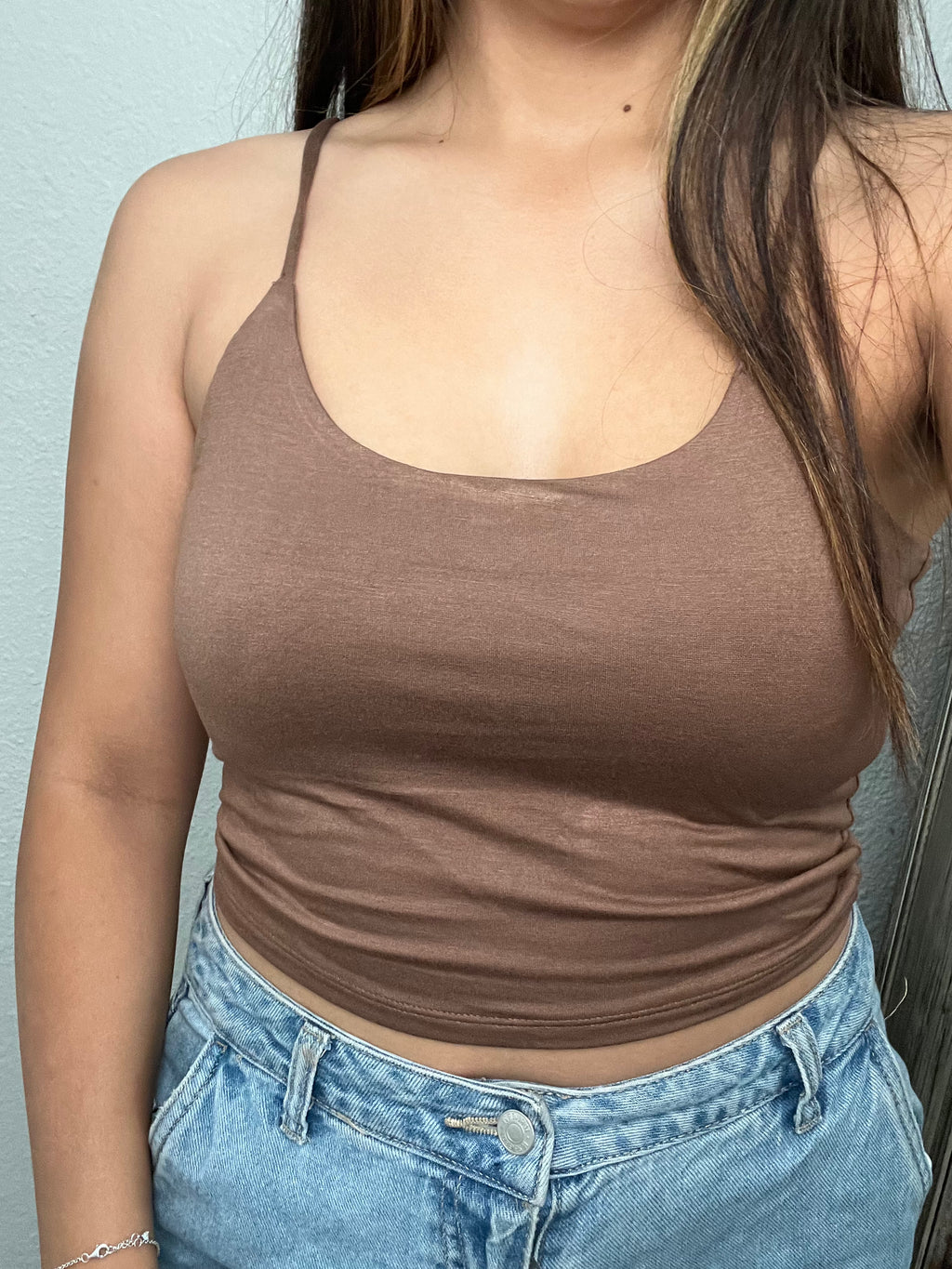 Patty Basic Tank Top (Brown)