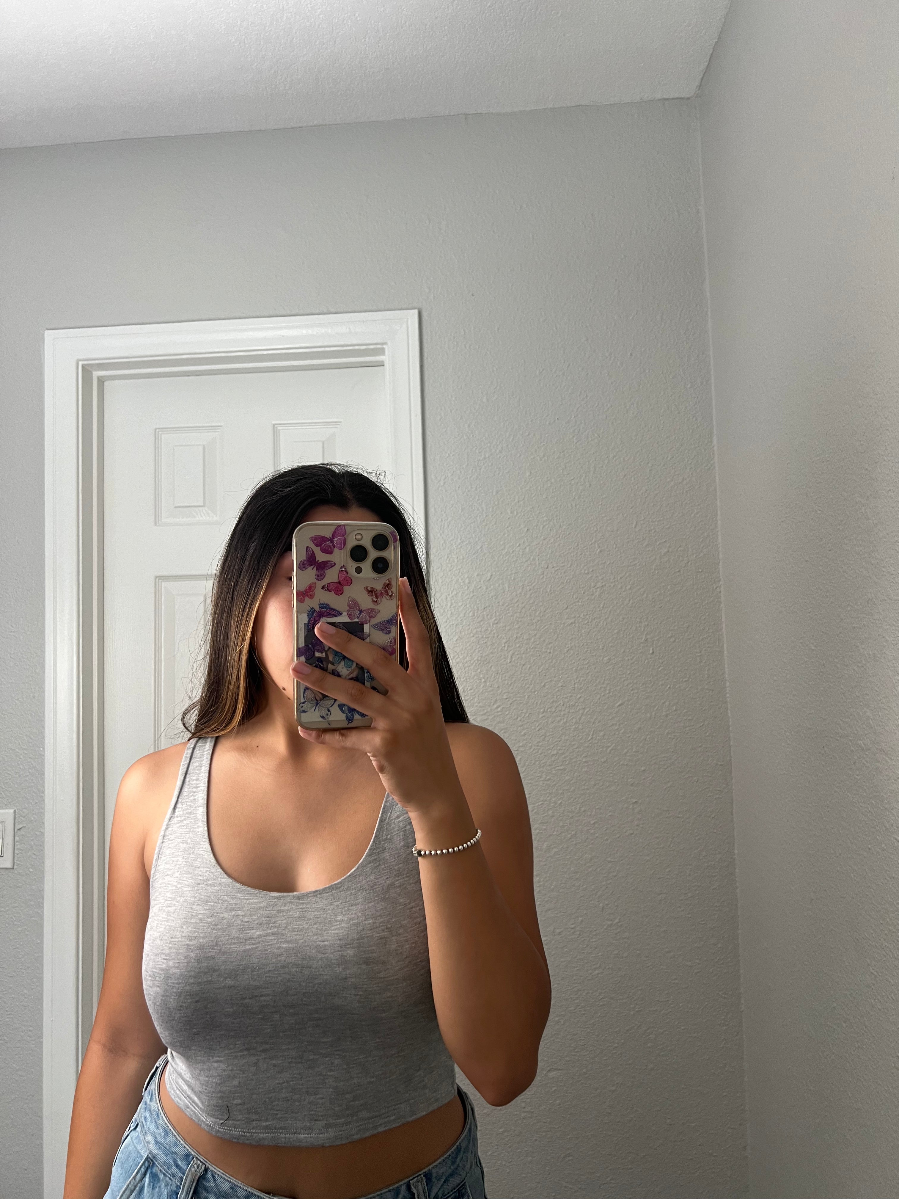 Angie Basic Tank Top (Grey)
