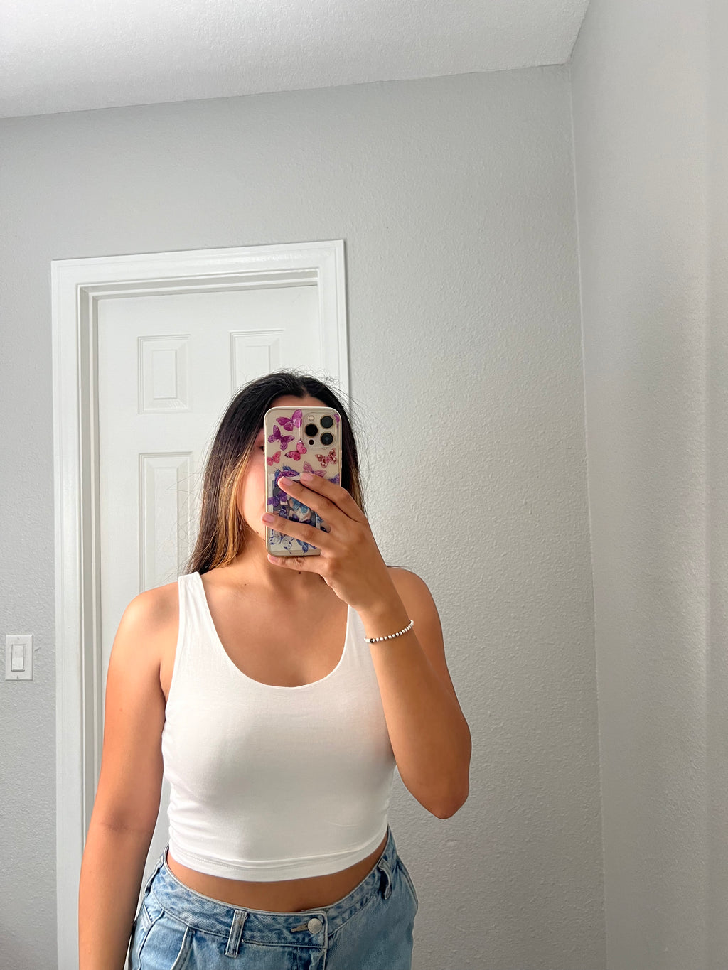 Angie Basic Tank Top (White)