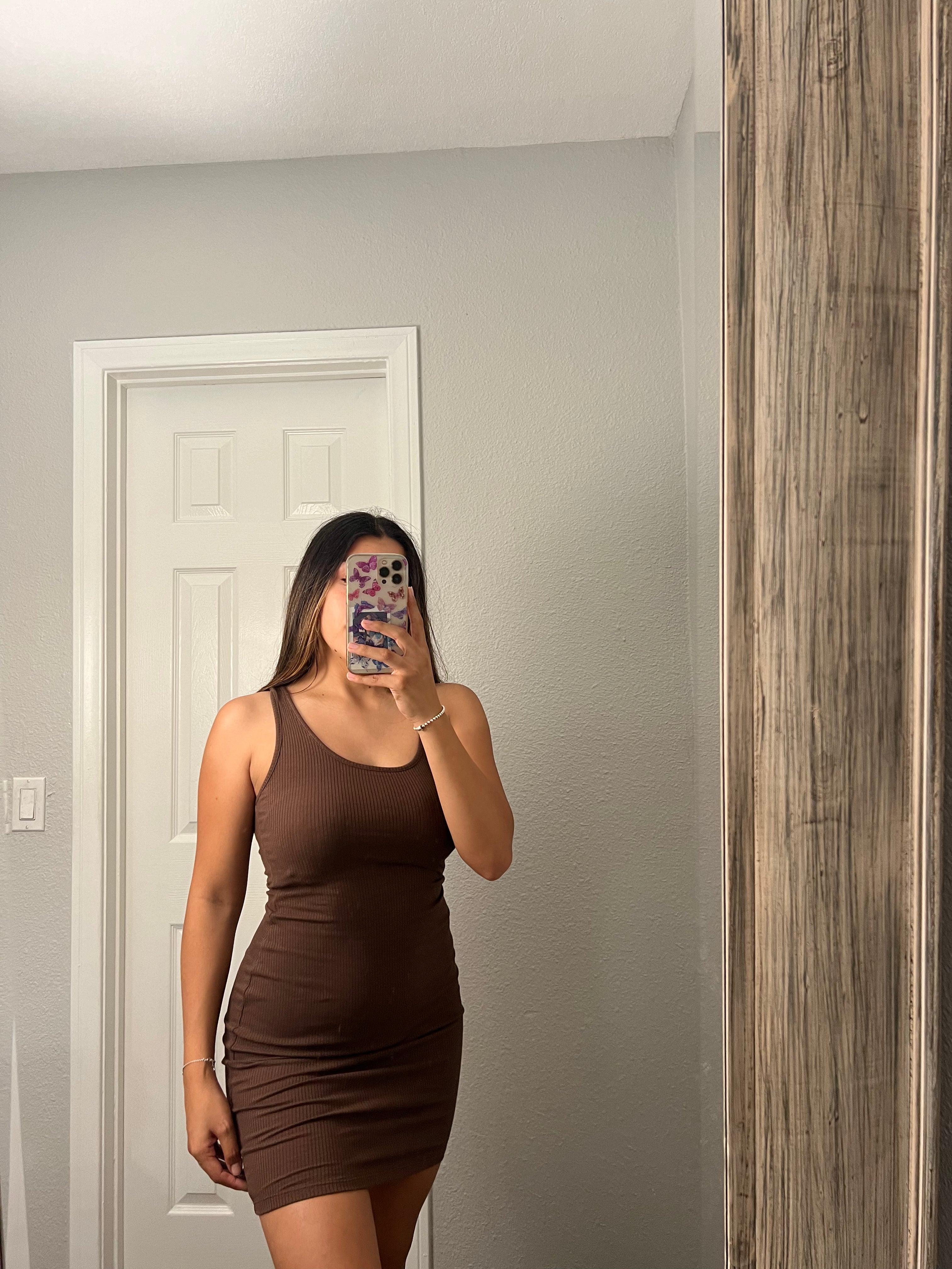 Macie Basic Dress (Brown)