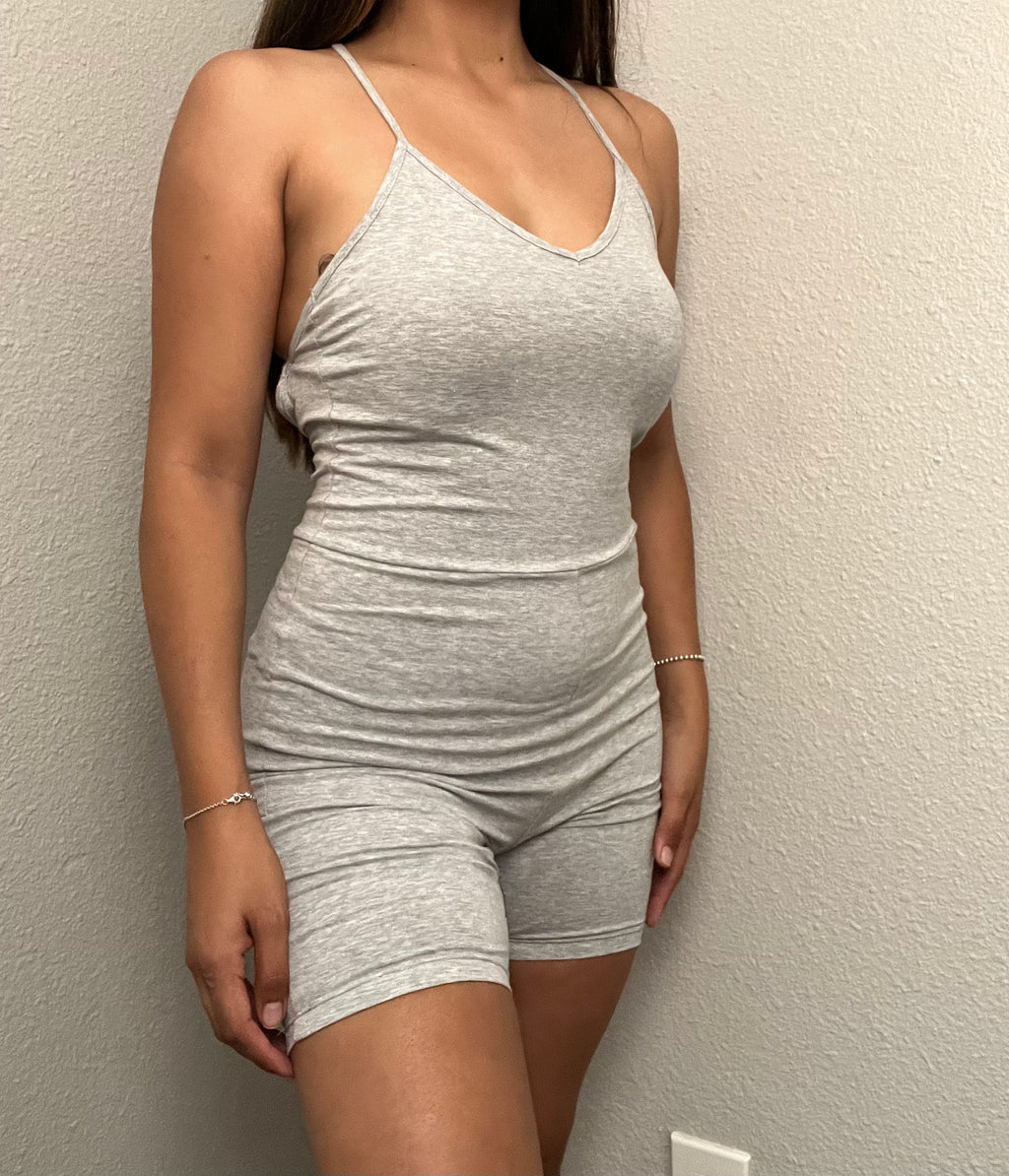 Bianca Simple Romper (Grey)